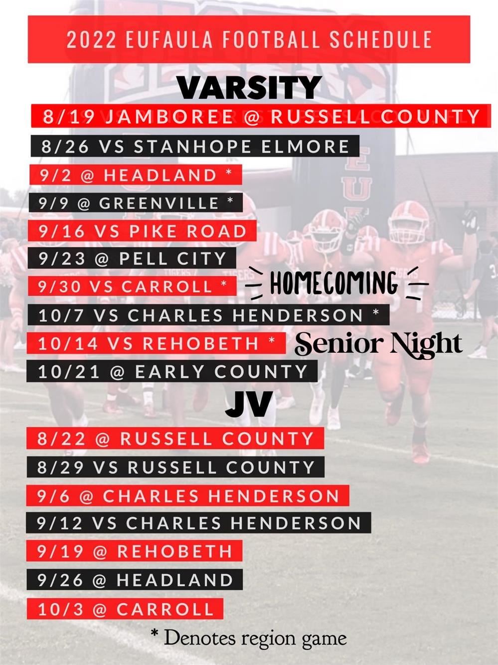 EHS Football / Schedules